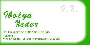 ibolya neder business card