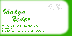 ibolya neder business card